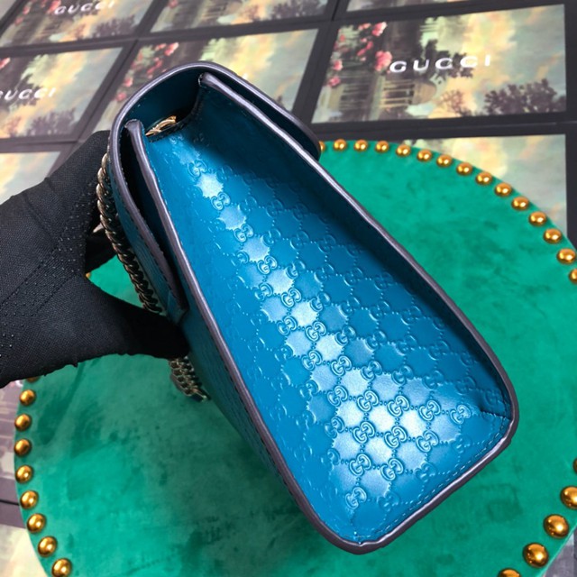 Gucci經典款女包 449635 古馳GUCCI女士雙G紋單肩鏈條包 Gucci斜挎女包  gqy2849